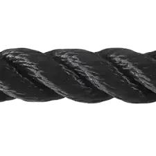 24mm Black PolySilk Barrier Rope sold by the metre