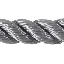 24mm Silver Grey PolySilk Barrier Rope sold by the metre