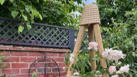 rose tripod using synthetic sisal rope