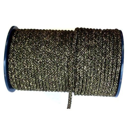 Spool of 4mm braided camoufage cord on a white background
