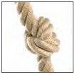 Close-up of the knot used in a knotted climbing rope