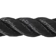 24mm Black PolySilk Barrier Rope sold by the metre