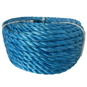 Blue rope on a white background
