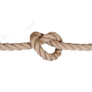 Nautical rope with a knot on a white background