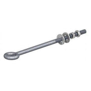 Metal eye bolt on a white background