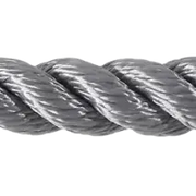 24mm Silver Grey PolySilk Barrier Rope sold by the metre