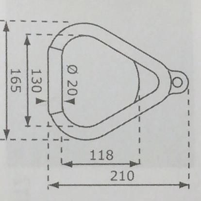 Hardwood Trapeze with Plastic Rings