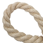 Close-up of a natural sisal rope on a white background