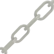 6mm White Plastic Chain - 25m bag