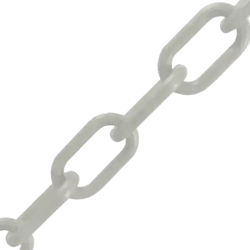 6mm White Plastic Chain - 25m bag