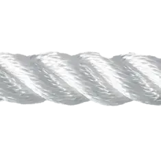 24mm White PolySilk Barrier Rope sold by the metre