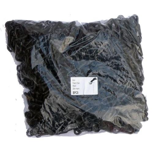 8mm Black Plastic Chain - 25m bag