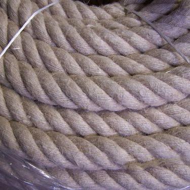 36mm Natural Flax Hemp Rope sold by the metre