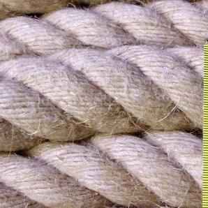 36mm Natural Flax Hemp Rope sold by the metre