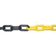6mm Yellow/Black Plastic Chain - 25m bag