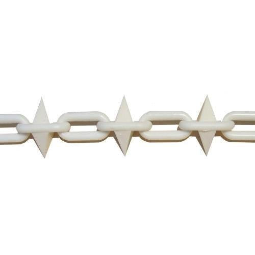 6mm Spiked White Plastic Chain - 25m bag