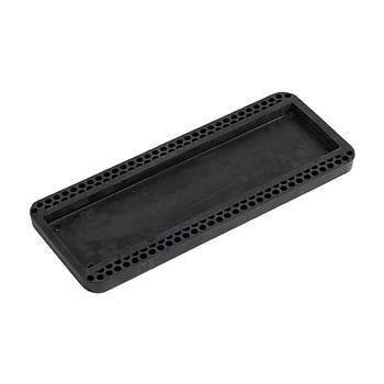 Underside view of black rubber swing seat