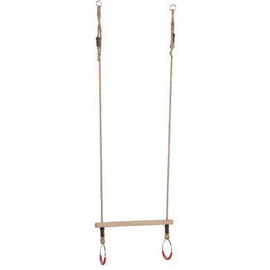Hardwood Trapeze with Metal Rings