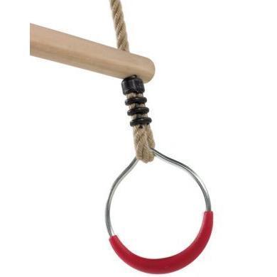 Hardwood Trapeze with Metal Rings