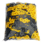 6mm Yellow/Black Plastic Chain - 25m bag