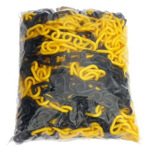 6mm Yellow/Black Plastic Chain - 25m bag